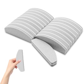 20Pcs Nail Buffer Blocks, 100/180 Grit Nail Buffer, Half Moon Nail Files and Buffers, Double-Sided Sponge Buffer Nail File, Nail File and Buffer Set for Manicure Tools Salon Home Use(Grey)