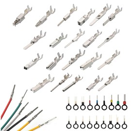 Fulillanlun 340Pcs 1/1.5/1.8/2.2/2.8/3.5mm Terminal Pins Wire Harness Pin Male Female Automotive Electrical Connector Kit Car Wire