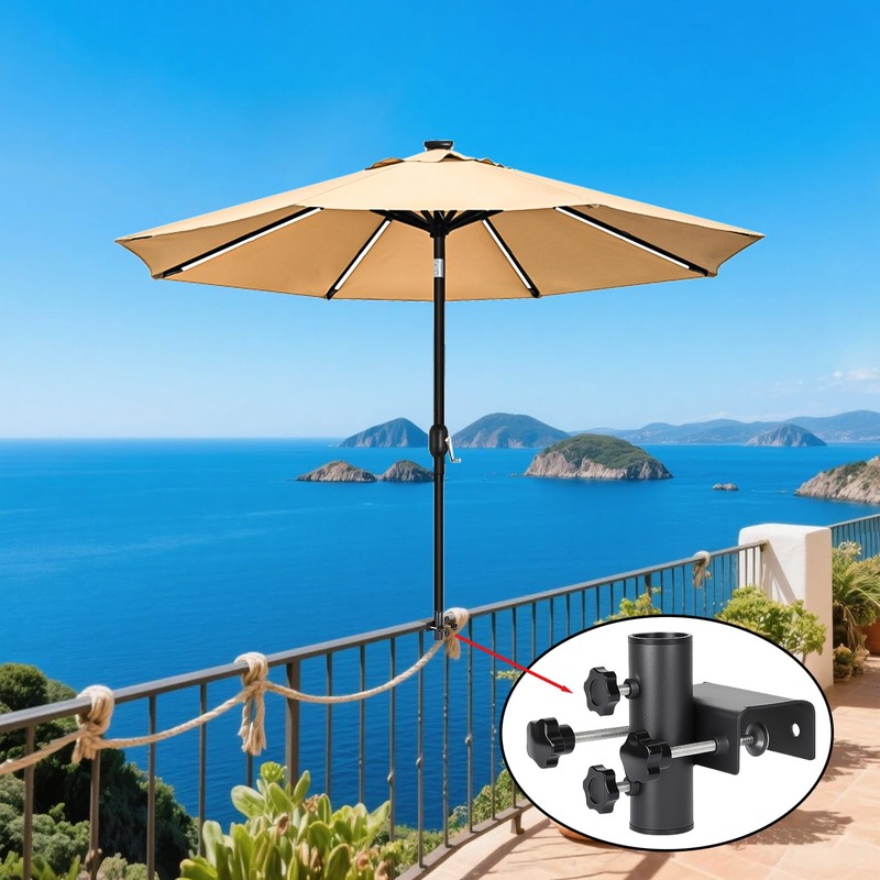 XINSUO Parasol Holder Balcony Railing, Patio Parasol Holder, Parasol Holder
