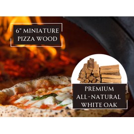 Pizza Oven Wood ~ 6 inch Mini Oak Logs, 1000 Cubic in., Wood for Pizza Oven, Such as Ooni, Gozney, Bertello, Solo Stove & More! Great for Grilling & Smoking, Naturally Cured, 12-14lbs, USA Harvested!