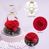 Yamonic Eternal Rose Gifts for Women,Preserved Real Rose in Glass
