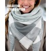 Alster Herz * XXL Triangular Scarf Women's Winter Checked Triangle