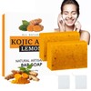 2 Stück Kurkuma Seife, Vegane Duschseife Kojic Acid Soap für