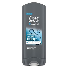 Dove MenCare Jabn Lquido Corporal Clean Comfort para hombre, deja la piel limpia y suave, apto para todo tipo de piel 400 ml                          
