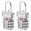 Fosmon TSA Accepted Luggage Locks, (2 Pack) Open Alert Indicator