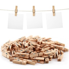 Pack of 80 Mini Clothes Pegs - Sustainable Wood, Sustainable Clothes Pegs for Crafts, Photo Holders and Decorations, Versatile Small Clips