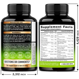 Bariatric Multivitamin - 45 mg Iron Supplements - Lab Tested - for Women & Men - All-in-One, 21 Essential Vitamins - Gastric Sleeve Support - Free of Sugar, Gluten & Soy - 90 Capsules, Once Daily