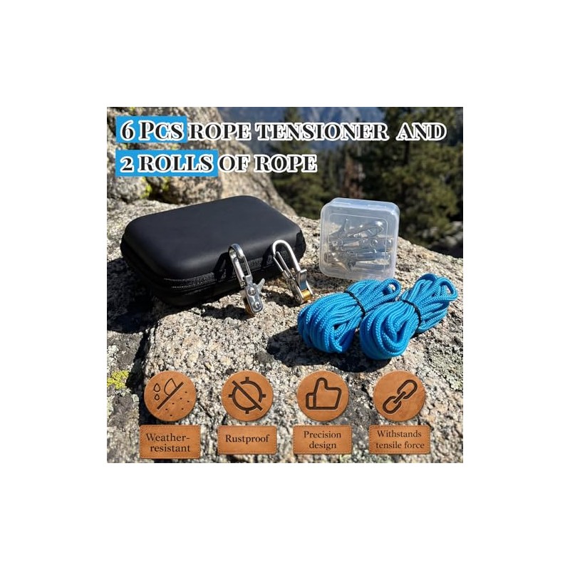 6-Piece Copper Rope Tightening Tool Set with Portable Case