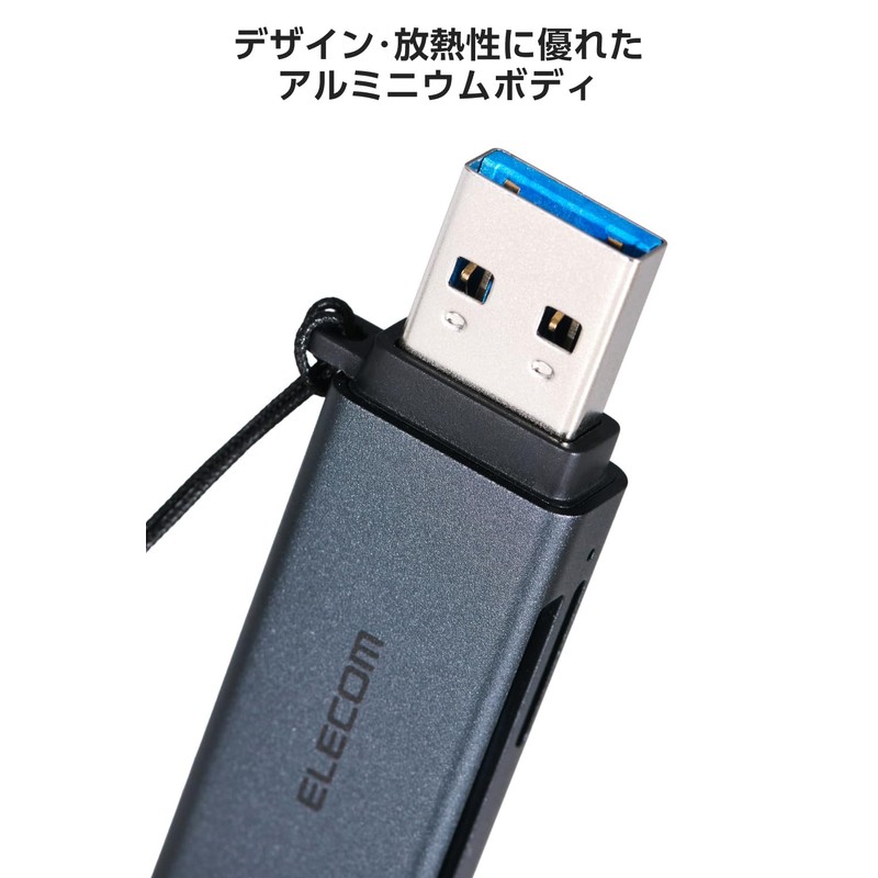 ELECOM Card Reader USB-A 2-in-1 5Gbps 【Supports SDXC/SDHC/SD/microSDXC/microSDHC/microSD】 MR3-D20EBK