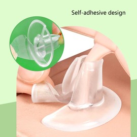 5 Pair Silicone Thong Sandal Toe Protectors, Clear Sandal Flip Flop Gel Toe Guards Cushions for Men and Women （Smooth）
