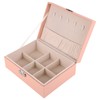 Jewelry Box Organizer 2 Layer Jewelry Storage Case PU Leather