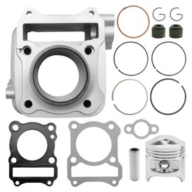 57MM 125cc Cylinder Piston Ring Gasket Kit, Replacement for Suzuki DR-Z125 DRZ125 1994-2021, Replacement for Kawasaki KLX125 KLX 125 2003-2006