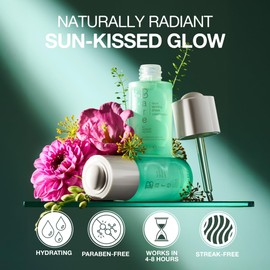 Bare By Vogue Face Tanning Drops - Light/Medium, Customisable Sun-Kissed Glow - Infused with Green Tea, Chamomile, and Pomegranate Extract - For Smooth, Hydrating & Radiant Skin (30ml)