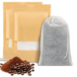 200pcs Premium Cold Brew Coffee Filter Bags, No Mess Cold Brew Bags, Easy-Use Disposable Grinds Coffee Pouches, Versatile Coffee Tea Bags for Smooth Cold Brew with Drawstring, 4 x 6 Inches