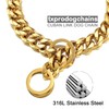 txprodog Chew Proof Gold Dog Chain Collar, 15mm Thick Heavy