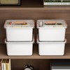 Plastic Storage Bins with Removable Tray and Lids 15 QT