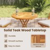 vidaXL Solid Teak Wood Round Table Top - 27.6" Diameter
