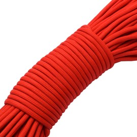100ft Type III 7 Strand Core Paracord 550 Parachute (21# Red)
