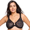 Full Figure Plus Size Wonderwire Front-Closure Stretch Lace Bra Underwire