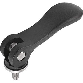 Kipp 04232-201110X30 Cam Levers with M10 External Thread, Metric, Steel Surface Finish, 30 mm Screw Length, Size 2