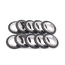 QMINOX KF16 Flange Centering Ring SS304 with FKM O-Ring, NW16 Vacuum Fittings Stainless Steel 304 Center Ring,ISO-KF Flange FKM Viton O-Ring 5pcs