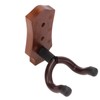 2pcs Guitar Wall Hanger Elegant Black Walnut Guitar Wall Mount