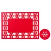 Blue Whale Gifts Red Felt Christmas Dinner Table 8 Snowflake