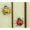 Metal Bee and Ladybird Wall Art for Garden Ornaments Decoration