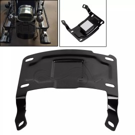 Unbranded Black License Plate Relocation Mount Bracket For Harley Fat Boy Road Glide King