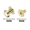 sourcing map 8mm Ball Head Stud Rivets Screw Back, 50Pack
