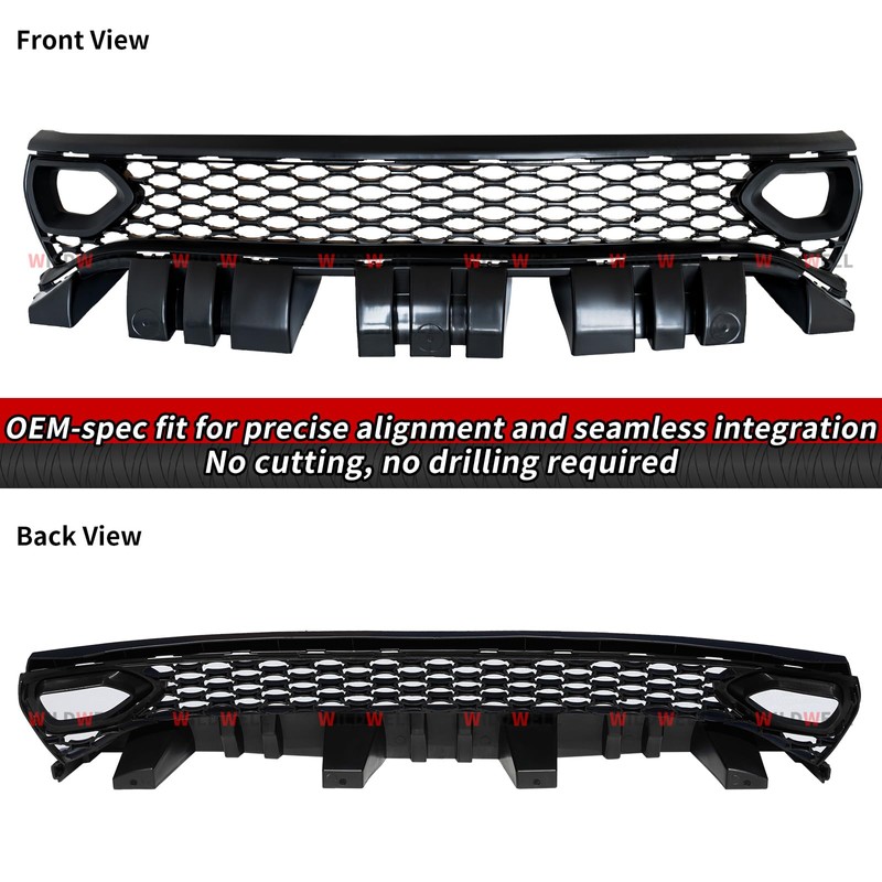 WildWell Front Bumper Grille For 2015-2024 Dodge Charger SRT Scat
