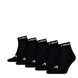 HEAD All Sports Quarter, Black, 35-38 (Pack of 5)