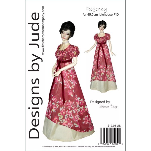 Designs byJude Regency Doll Clothes Sewing Pattern for 45.5cm Iplehouse