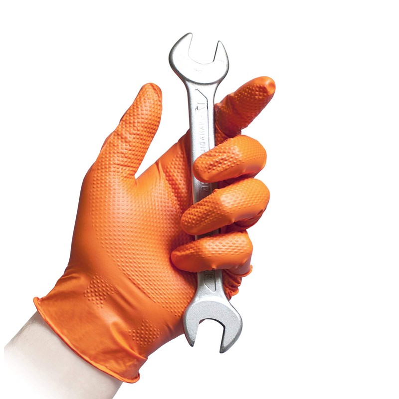 Reflexx N85 Full Grip Heavy Duty Nitrile Gloves