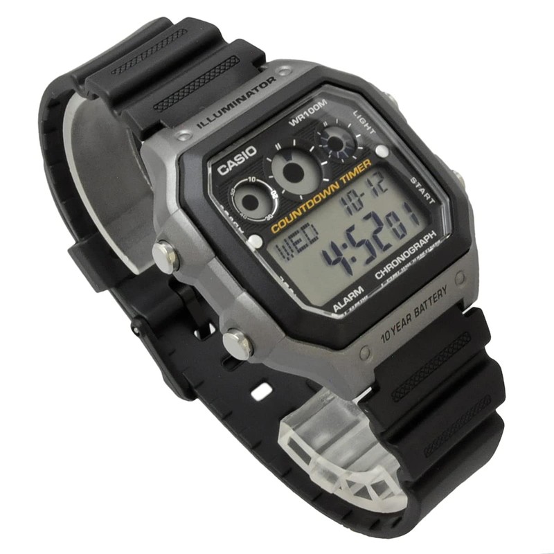 Casio AE-1300WH-8A AE1300WH-8A Sports Digital Black Gray Men's Watch, Belt
