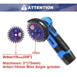 BRSCHNITT - Hoja de sierra circular compacta de 3 pulgadas con punta de carburo 24T - Hoja de sierra de corte de madera (10 mm) para corte de madera, plástico, PCV, acrílico y materiales compuestos (5