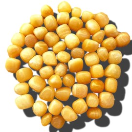 Yellow Aragonite tumbled polished A grade Natural Crystal Healing Gemstone from Mexico.- 10 piece set