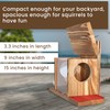 Wooden Squirrel Feeder - Squirrel Feeders for Outside - Durable