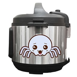 Menacingly Cute White Spider - 7 inch Vinyl Decals for Instant Pot Appliances