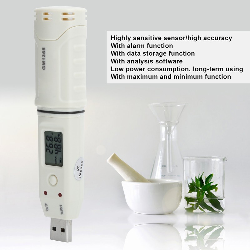 Digital Temperature Humidity Logger Indoor Thermometer Hygrometer Detector Data Recorder