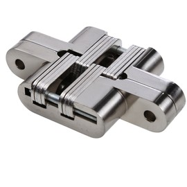 UHPPOTE Polished Invisible Hidden Conceal Mounted Door Blind Cross Hinge 180 Degree (Pack of 1 Pair)