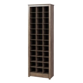 Prepac Shoe Storage Cabinet, 36 Pair Rack, Drifted Gray