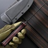 ST37 Fixed Blade Knife Black Stonewashed DC53 Steel Blade Two