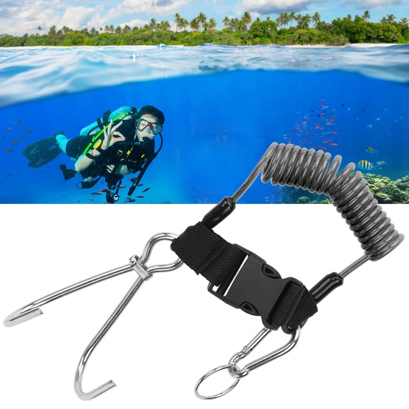 Stainless Steel Marine Sports Reef Double Hook with Spring Rope