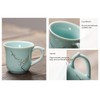 KEYDUACU Japanese Tea Set, Celadon Ceramic Tea Set, Plum Blossom