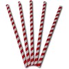 Majestic Red Jumbo Striped Smoothie Straws