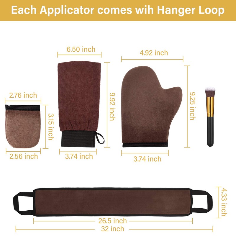 Boao 5 Pieces Self Tanning Mitt Applicator Kit, Includes Tanning
