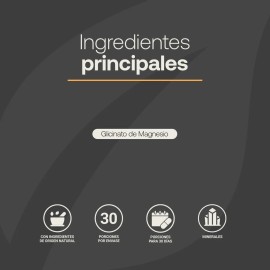 Glicinato De Magnesio 408mg De 120 Cápsulas. B Life
