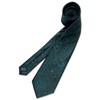 DiBanGu Paisley Mens Tie Set Black Green Tie Silk Woven