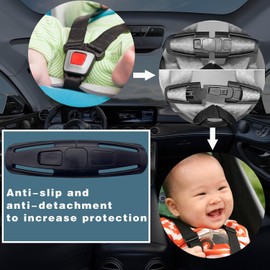 Clip para el pecho del asiento, 2 clips para cinturón de seguridad, clip para el pecho del carriola con cierre de hebilla, clips de asiento ajustables, clip universal para cinturón de seguridad, clip universal para el pecho del asiento infantil. Mantente 